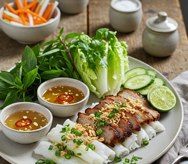 Banh Hoi Thit Nuong with Lemongrass Grilled Pork