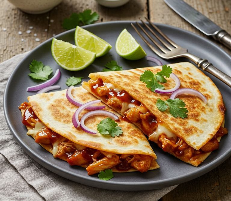 BBQ Chicken Quesadillas with Jack and Cilantro