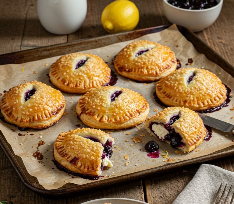 Blueberry Cream Cheese Hand Pies with Turbinado Crunch