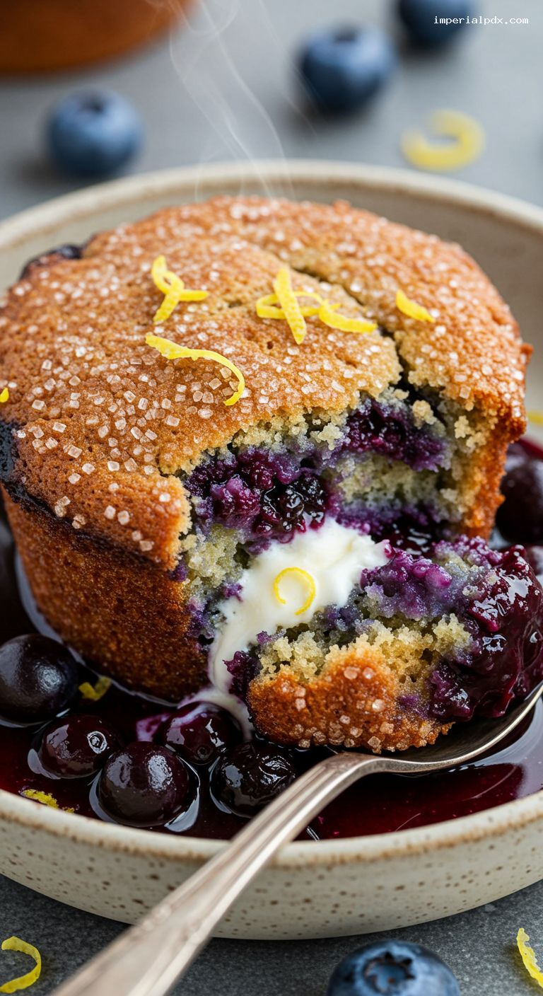 Blueberry Muffin-Top Cobbler – Closeup