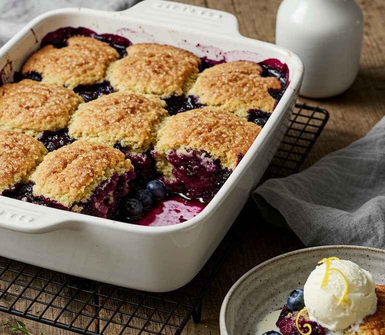 Blueberry Muffin-Top Cobbler