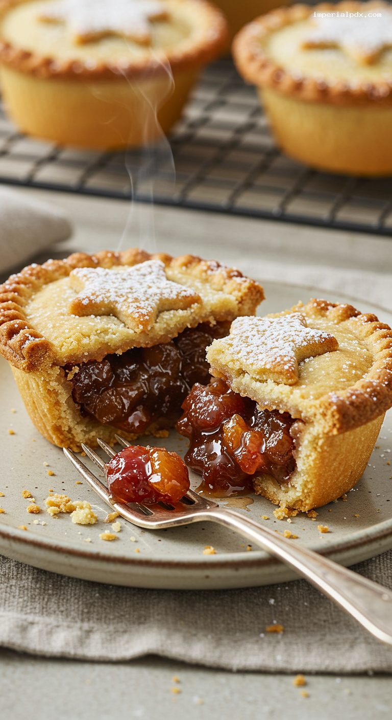 Brandy-Soaked Mincemeat Mince Pies with Citrus – Closeup