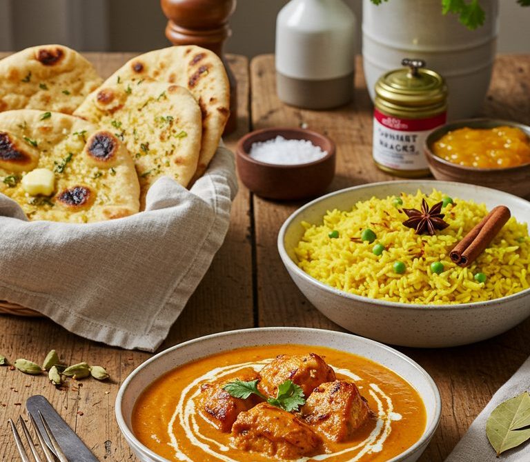 British-Style Chicken Tikka Masala with Pilau Rice
