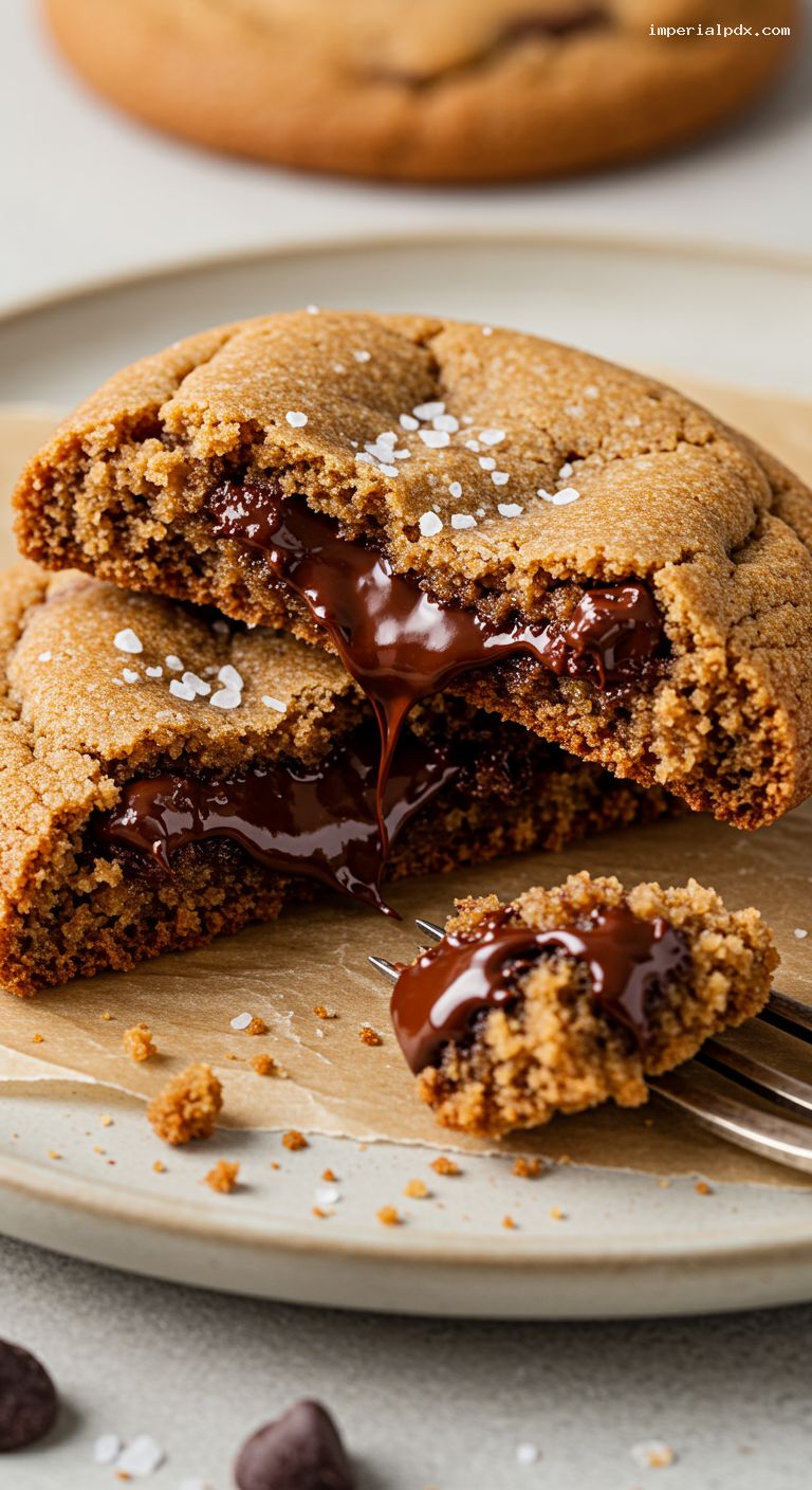 Brown Butter Chocolate Chip Cookies with Flaky Salt – Closeup