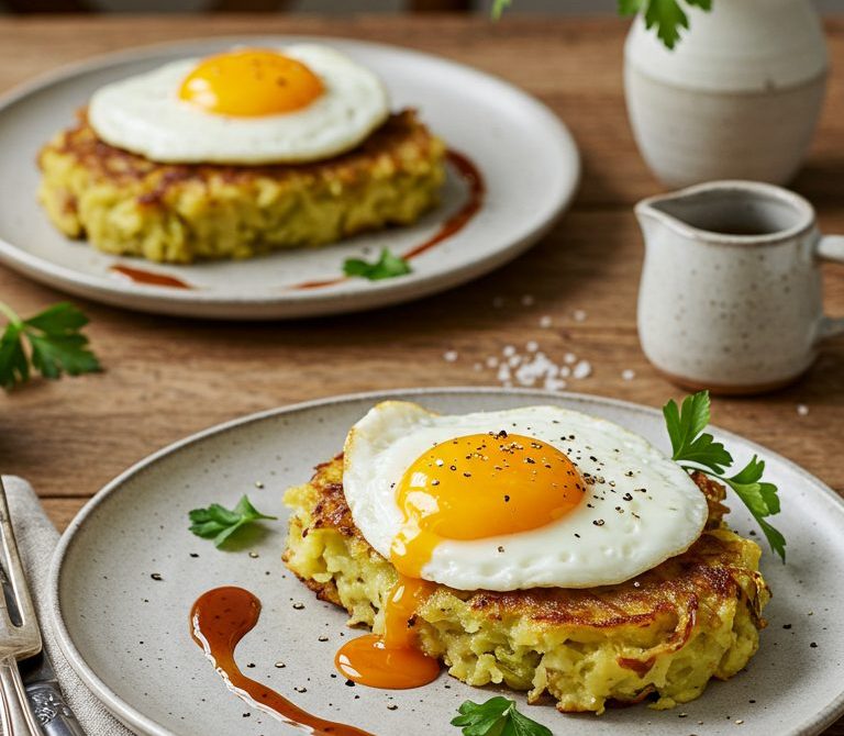 Bubble and Squeak with Runny Fried Egg