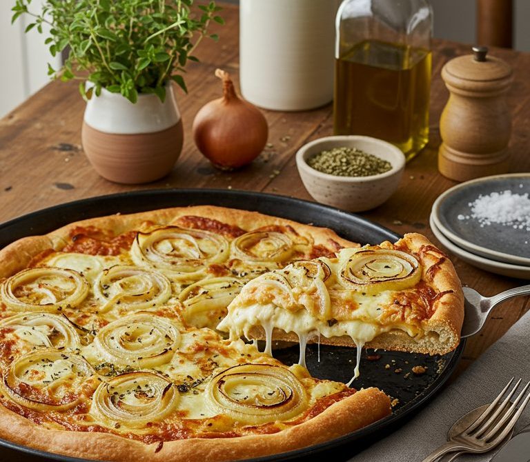 Buenos Aires-Style Fugazzeta Rellena with Sweet Onions