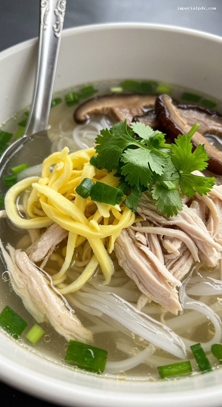 Bun Thang: Hanoi’s Delicate Chicken Noodle Soup – Closeup