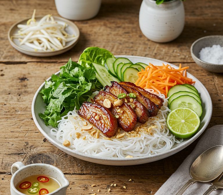 Bun Thit Nuong with Lemongrass Pork and Nuoc Cham