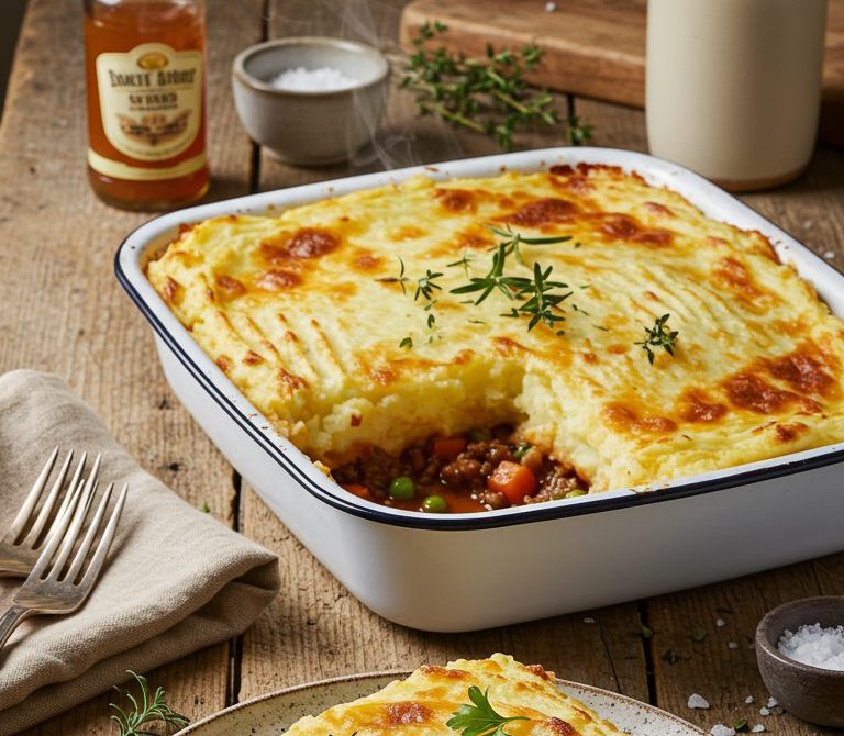 Cheddar-Topped Shepherd’s Pie with Savory Lamb