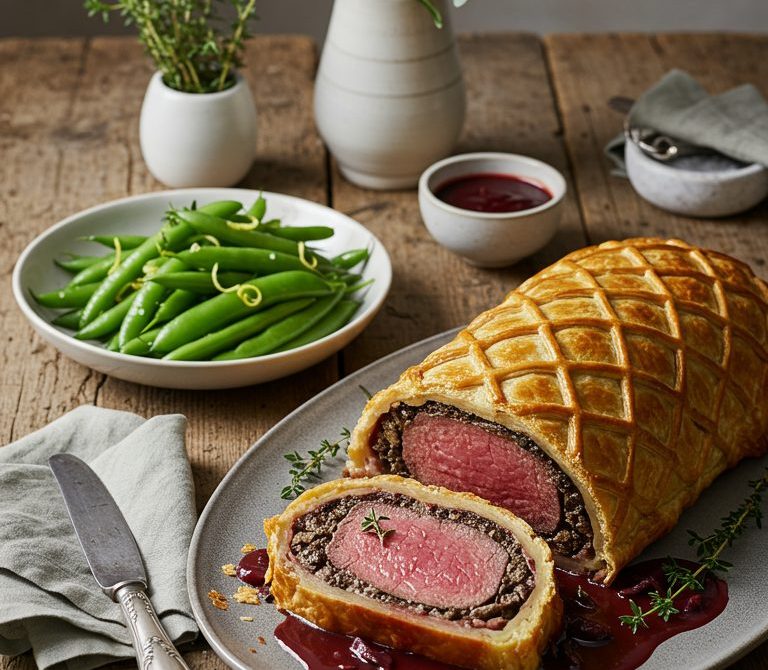 Classic Beef Wellington with Red Wine Gravy