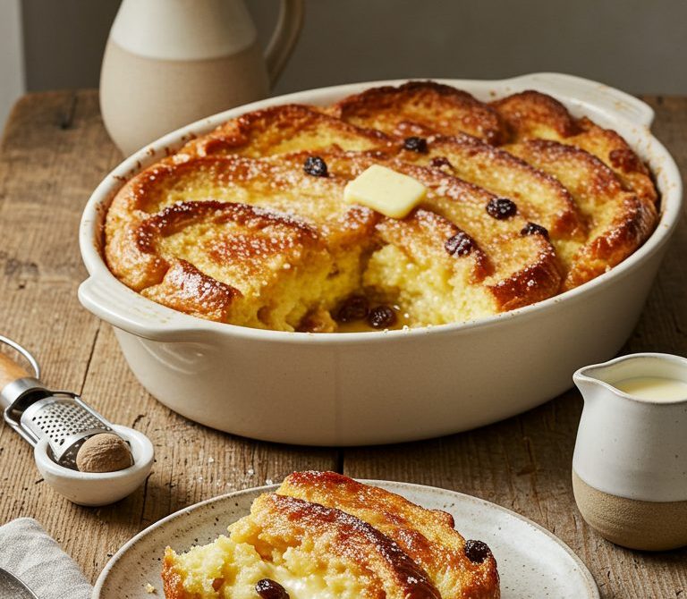 Classic Bread and Butter Pudding with Sultanas