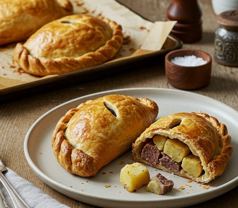Classic Cornish Pasty with Beef and Root Veggies