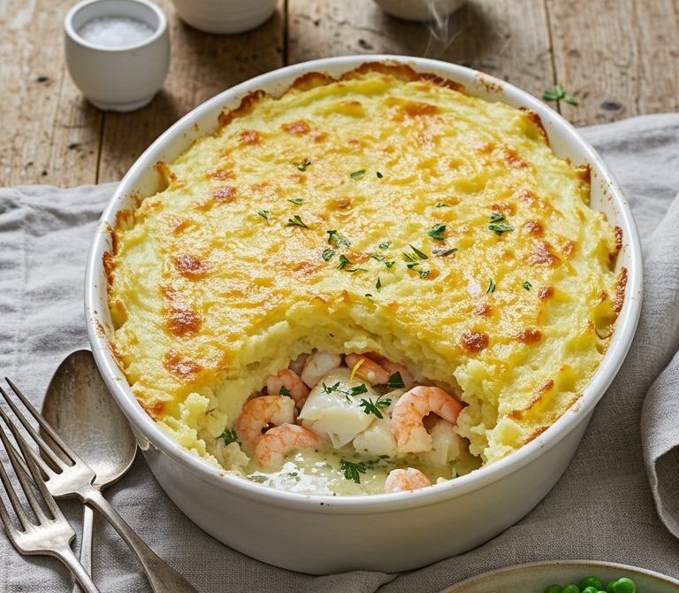 Classic Fish Pie with Creamy Parsley Sauce