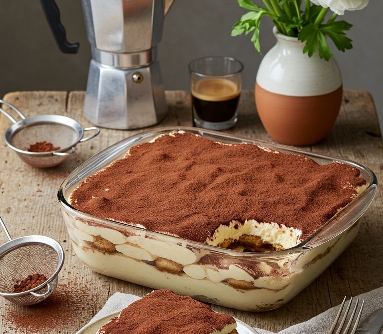 Classic Tiramisu with Espresso-Soaked Ladyfingers