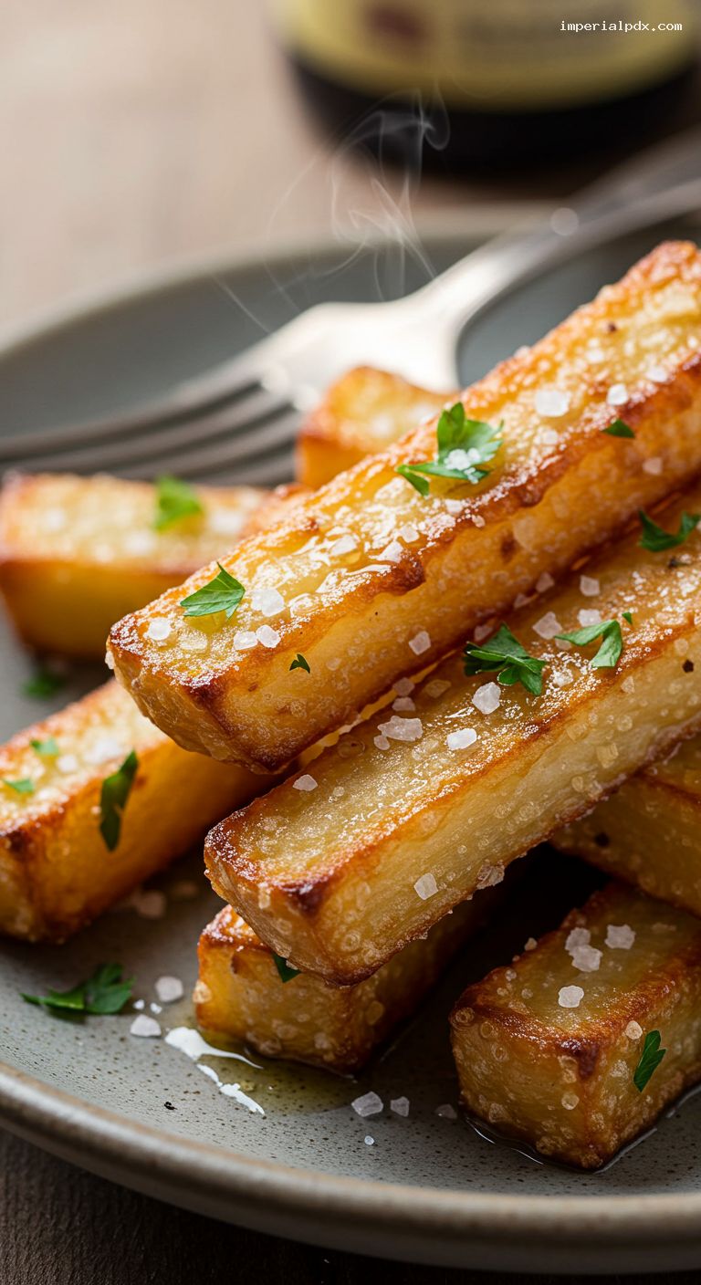 Crispy Salt-and-Vinegar Oven Fries – Closeup