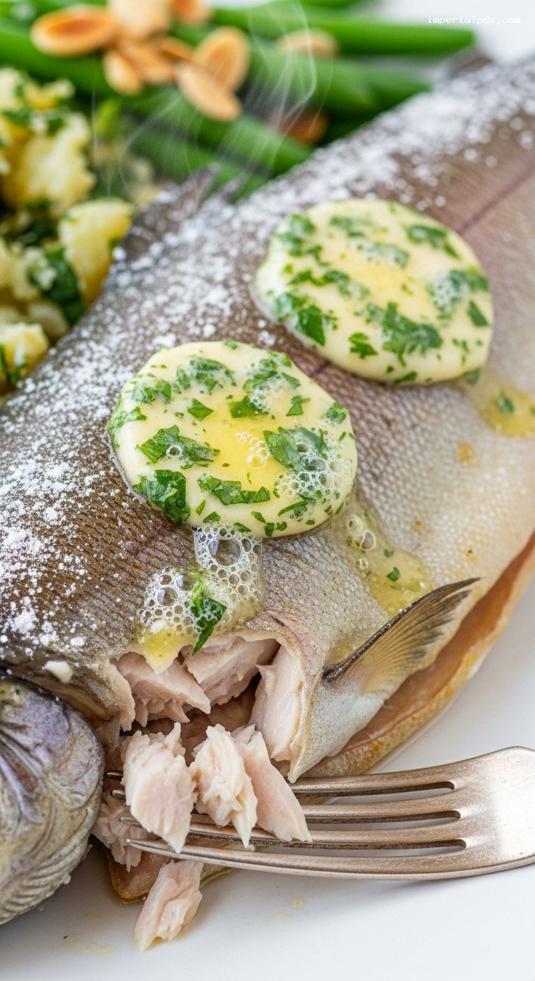 Crispy Trout Meunière with Lemon-Parsley Butter – Closeup