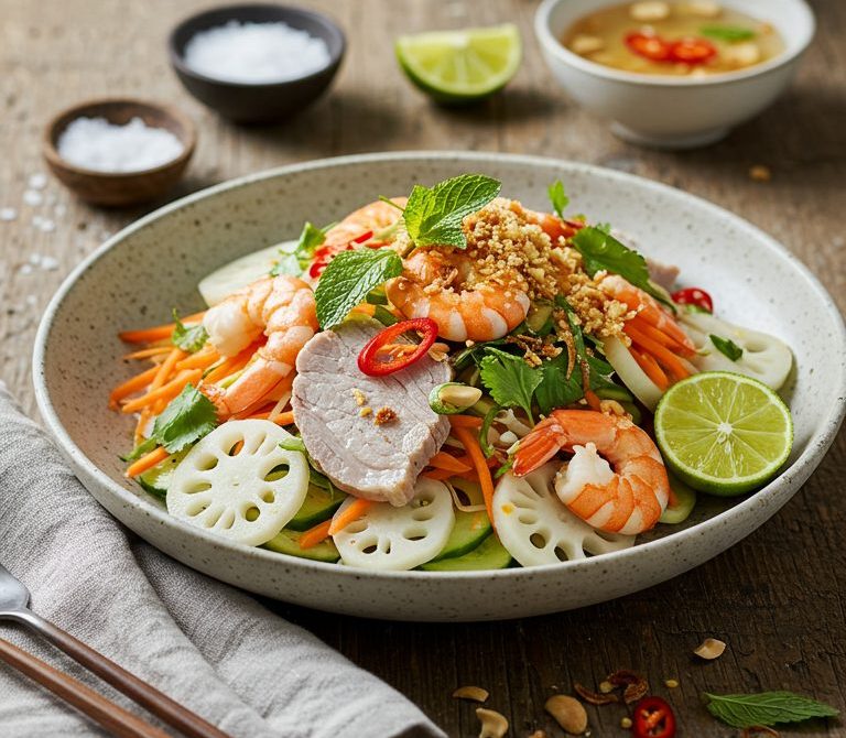 Crunchy Lotus Stem Salad with Shrimp and Pork