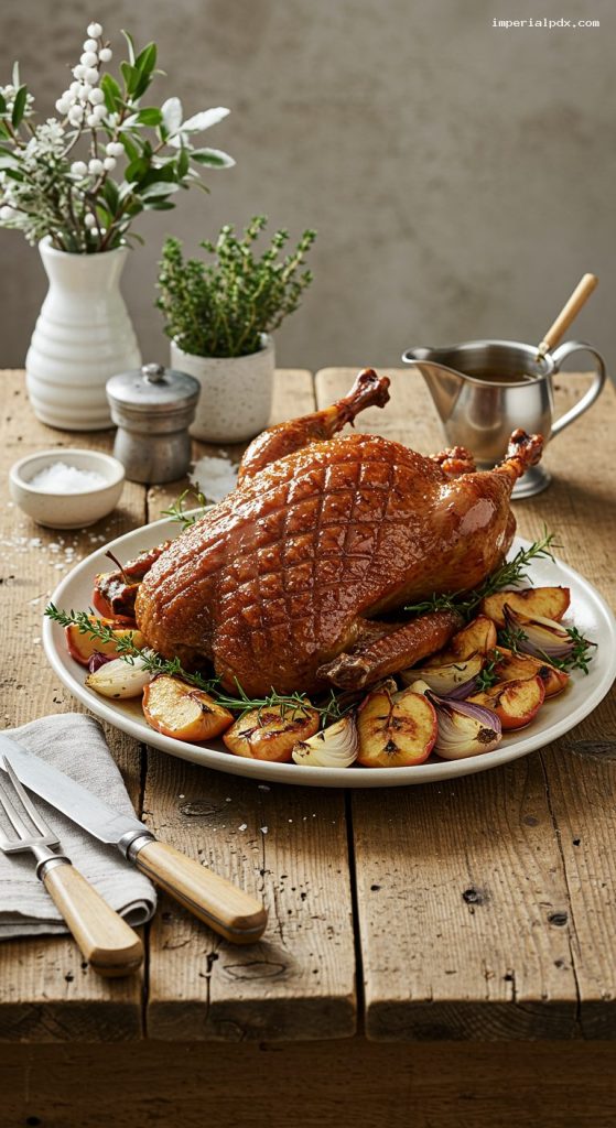 Festive Roast Goose with Apples and Herbs – Imperial Recipes