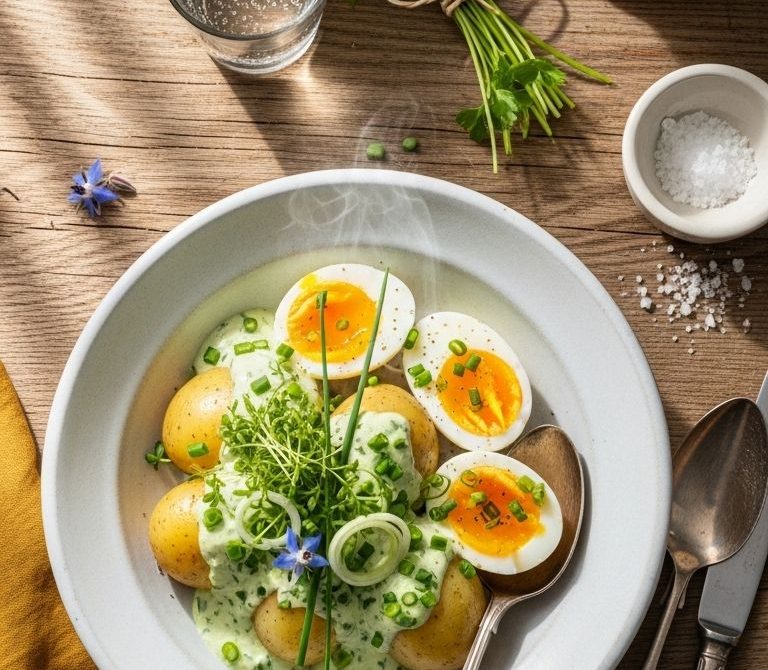 Frankfurter Green Sauce with Eggs and New Potatoes