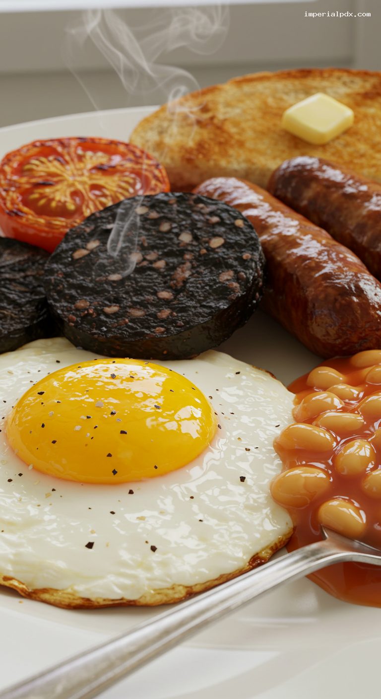 Full English Fry-Up with All the Trimmings – Closeup