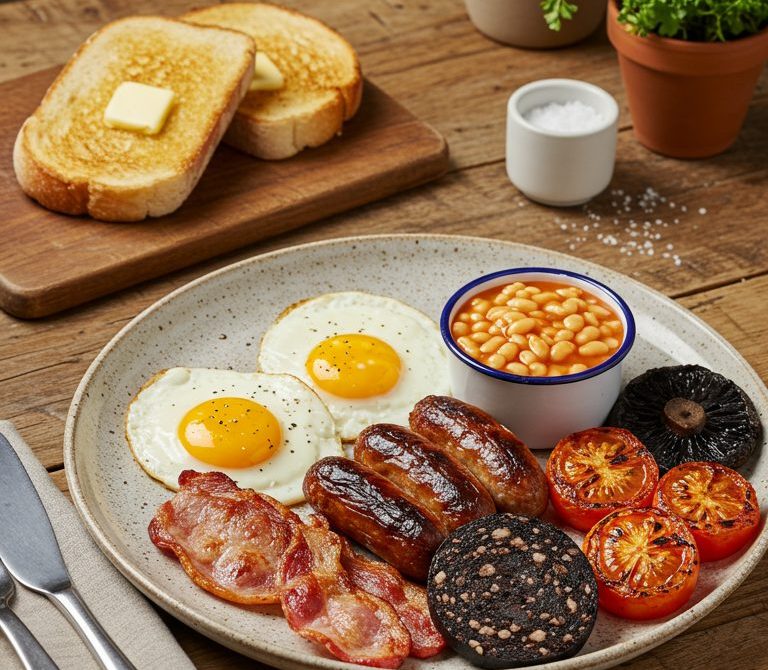 Full English Fry-Up with All the Trimmings