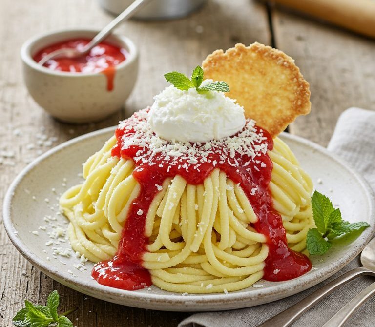 German Spaghettieis (Ice Cream Spaghetti) Recipe