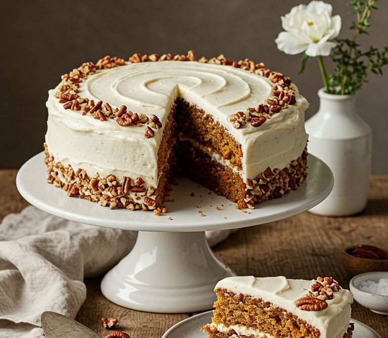 Homestyle Carrot Cake with Vanilla Bean Cream Cheese Frosting