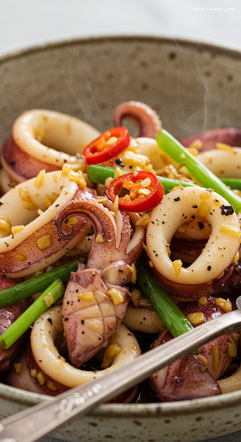 Lemongrass Chili Squid Stir-Fry – Closeup