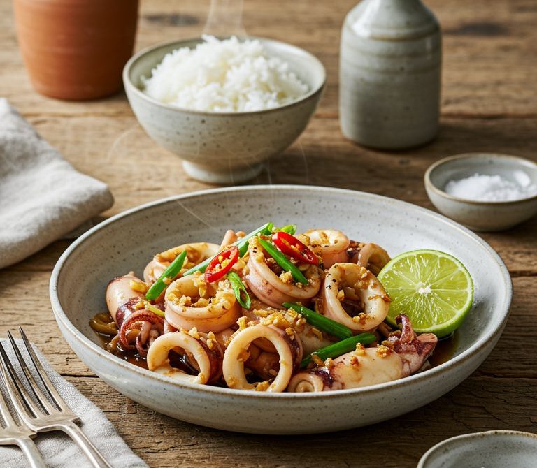 Lemongrass Chili Squid Stir-Fry