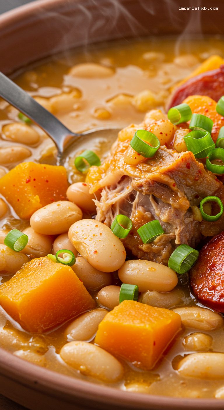 Locro Criollo: Hearty Andean-Pampean Pork and Corn Stew – Closeup