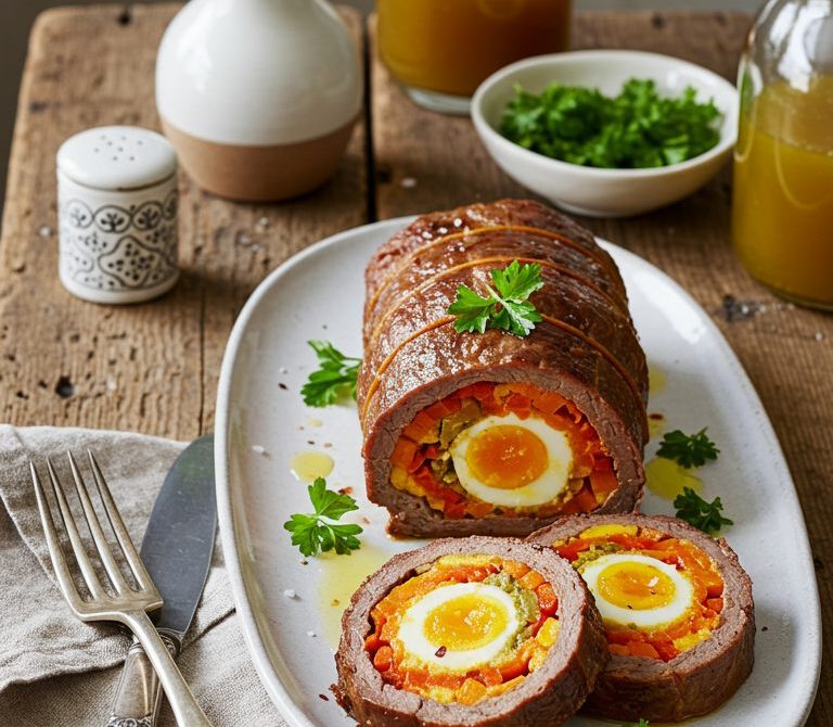 Matambre Arrollado: Rolled Flank Steak Pinwheel