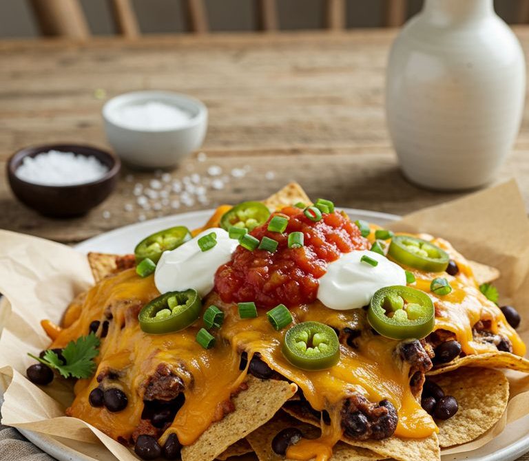 Midnight Microwave Nachos with Jalapeños and Beans