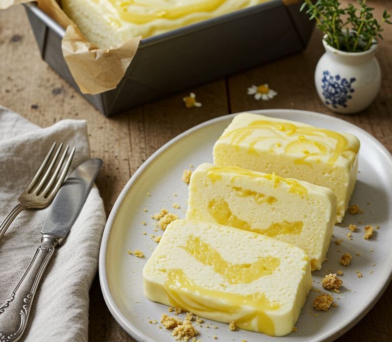 No-Churn Lemon Semifreddo with Lemon Curd