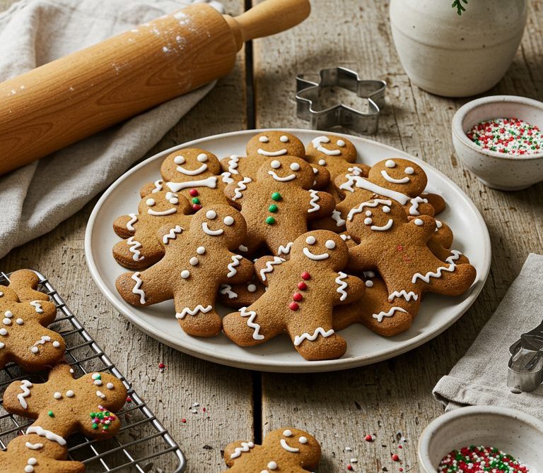 Old-Fashioned Gingerbread Men with Simple Icing