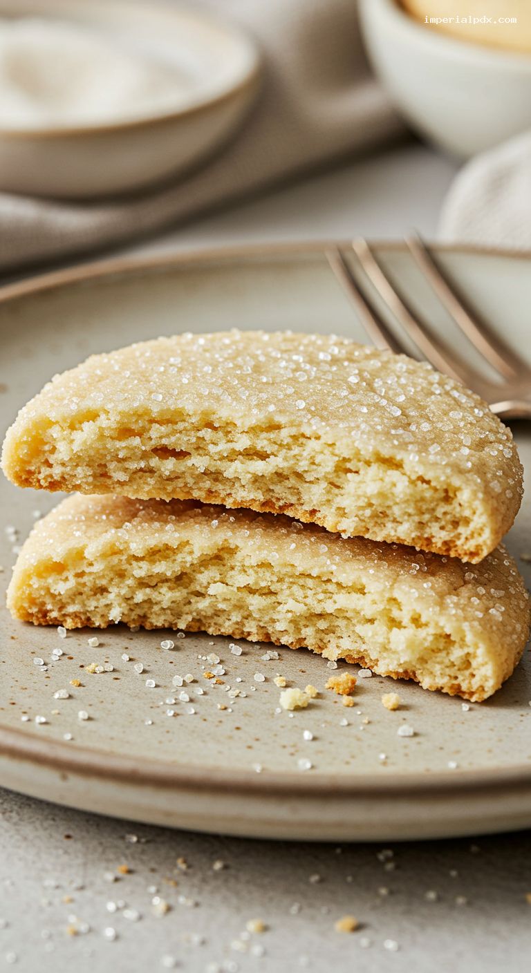 Old-Fashioned Sugar Cookies with Soft Centers – Closeup