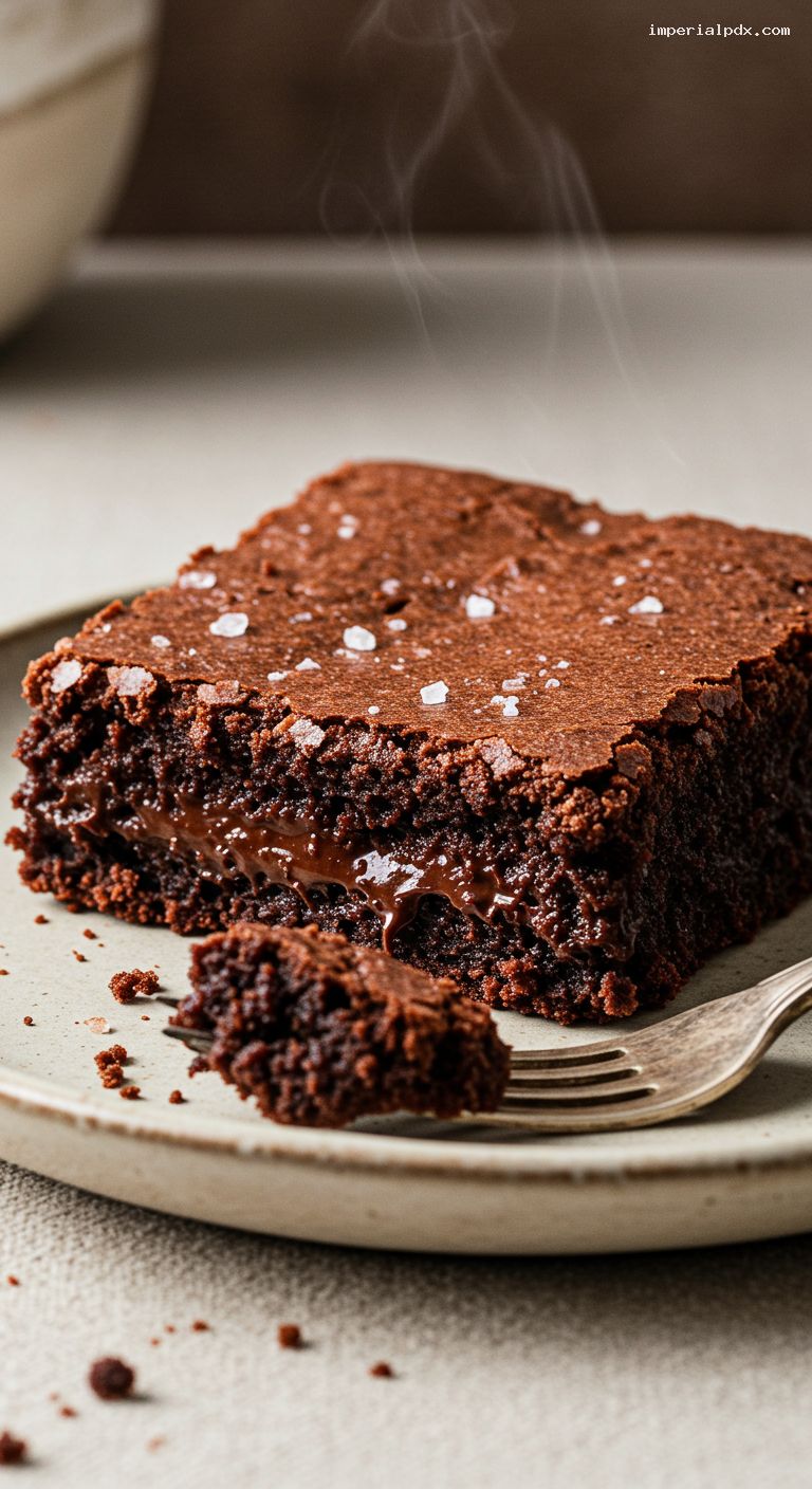 One-Bowl Fudgy Brownies with Shiny Crackly Tops – Closeup