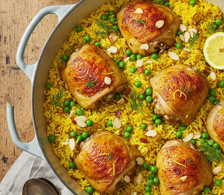 One-Pot Turmeric Chicken and Rice Pilaf