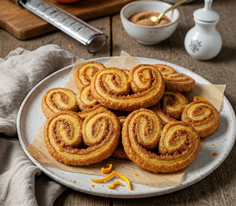 Orange-Zest Palmiers with Cinnamon Sugar