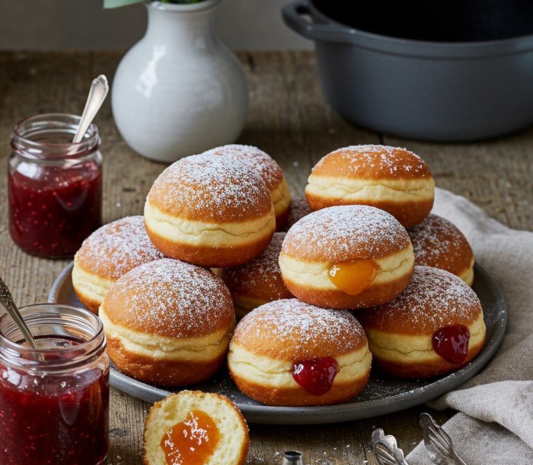 Pillowy Jam-Filled Berliners (Krapfen)