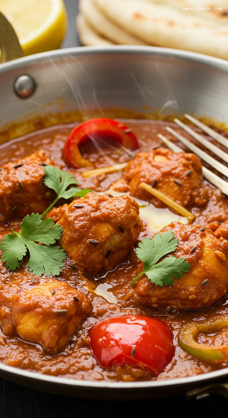 Quick Chicken Balti with Peppers and Tomatoes – Closeup