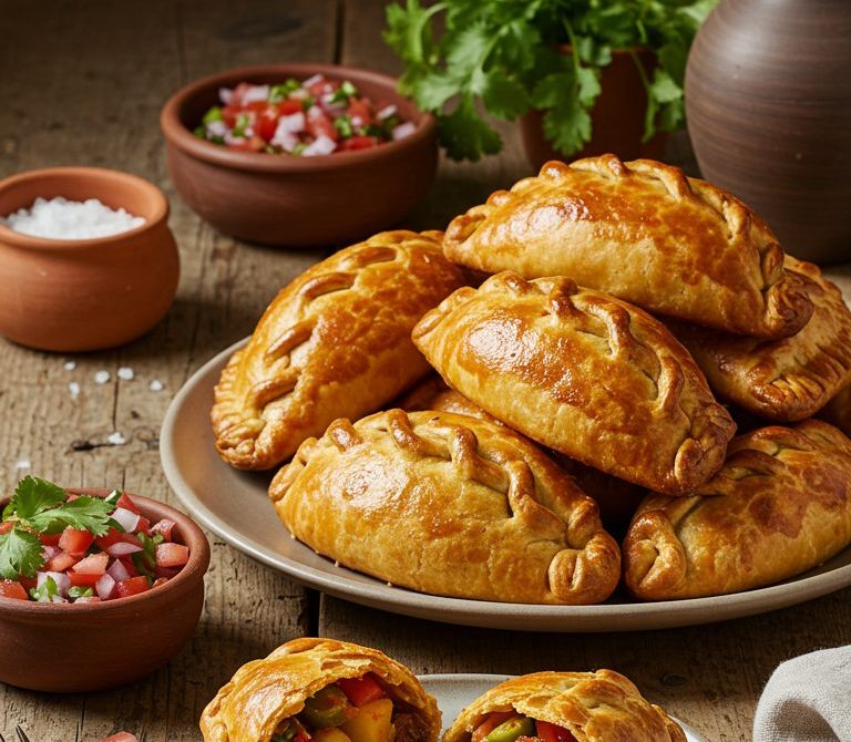 Salteña Empanadas with Juicy Spiced Beef and Salsa Criolla