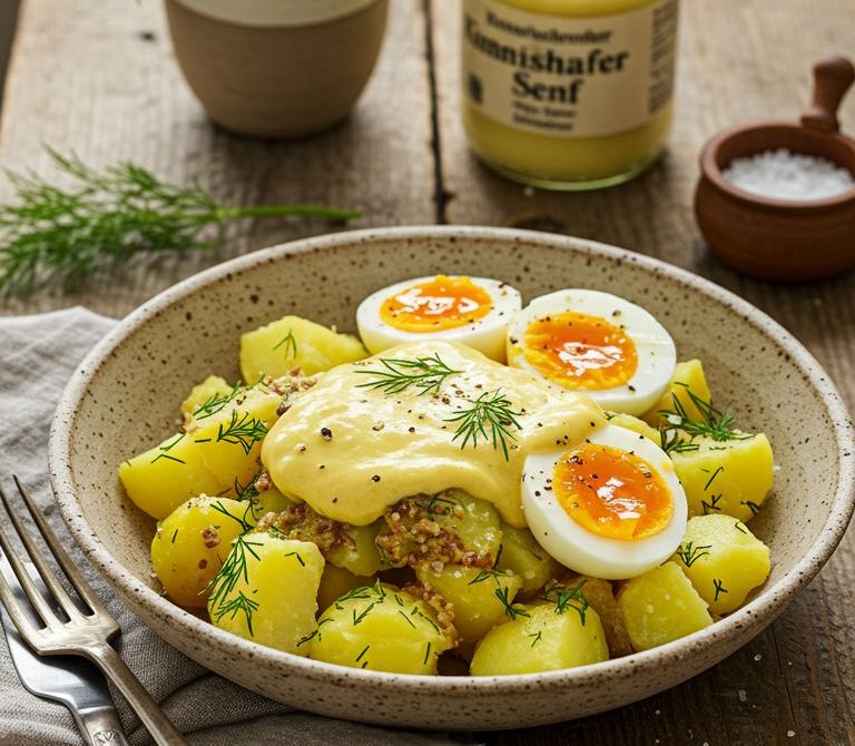 Senfeier: German Mustard Eggs with Potatoes and Dill