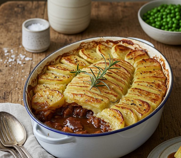 Slow-Baked Lancashire Hotpot with Rosemary Lamb