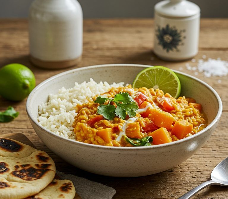 Slow Cooker Coconut Red Curry Lentil Stew