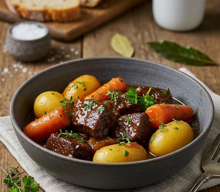Slow Cooker Guinness Beef and Root Vegetable Stew