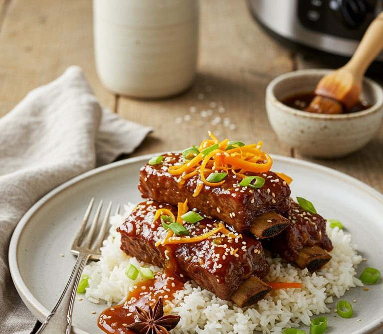 Slow Cooker Sticky Orange-Ginger Short Ribs