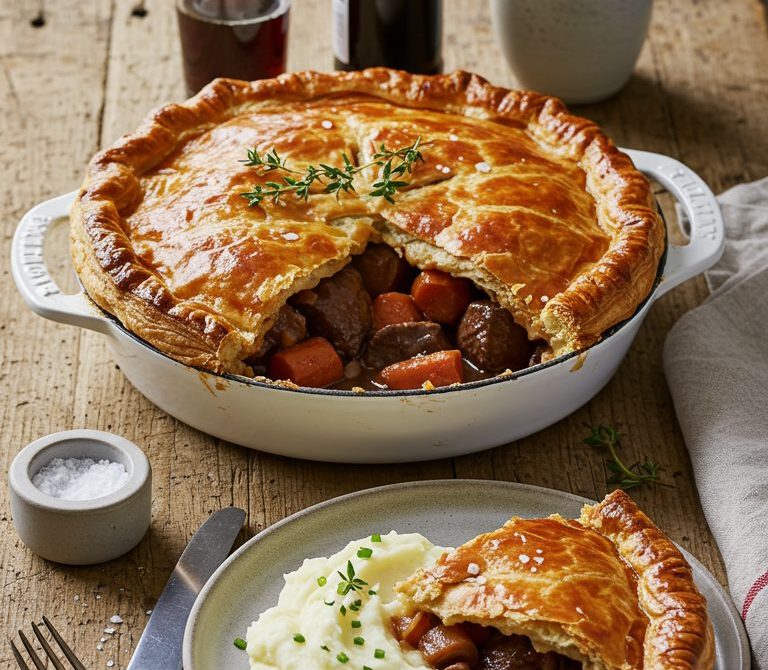 Steak and Ale Pie with Flaky Pastry