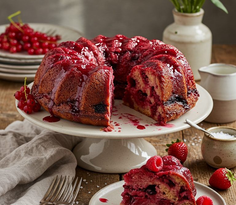 Summer Berry Pudding with Cream