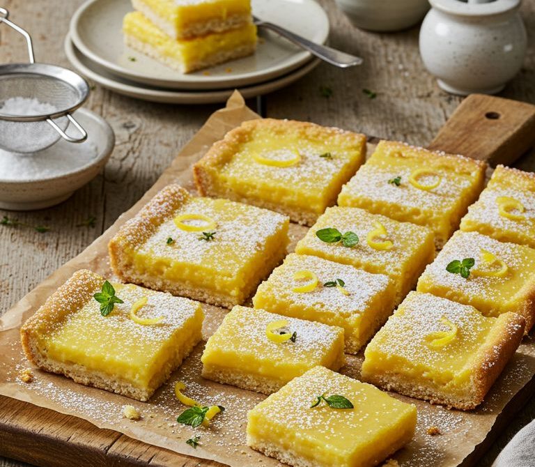 Tangy Lemon Bars with Buttery Shortbread