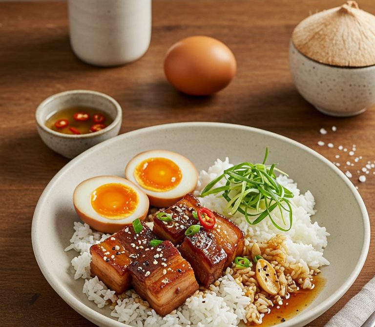 Thit Kho Trung (Vietnamese Caramelized Pork and Eggs)